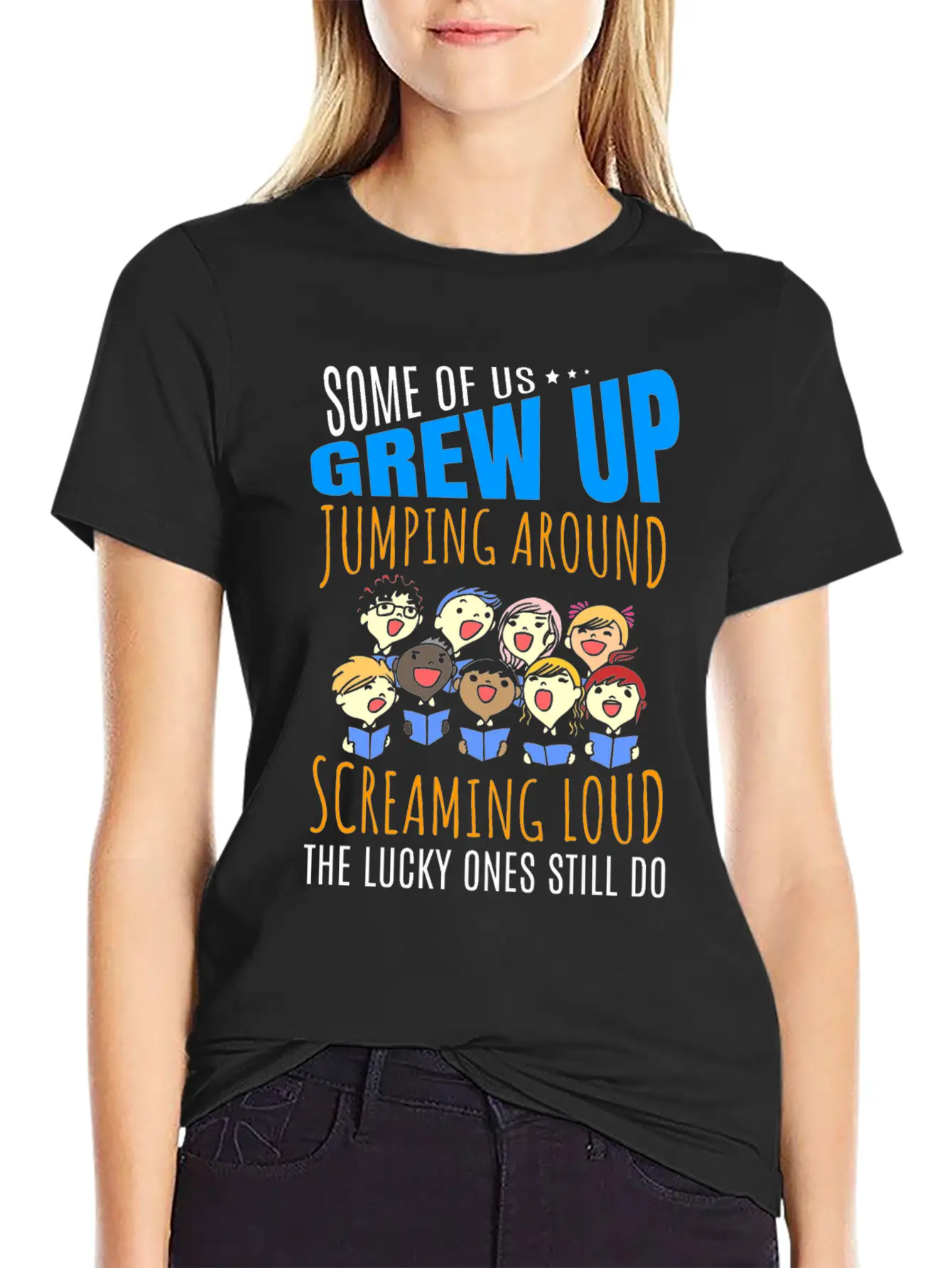 Growing Up Funny T-Shirt Present For Choir Singers Timeless Short Sleeve Tee – Comfy And Minimalist Design
