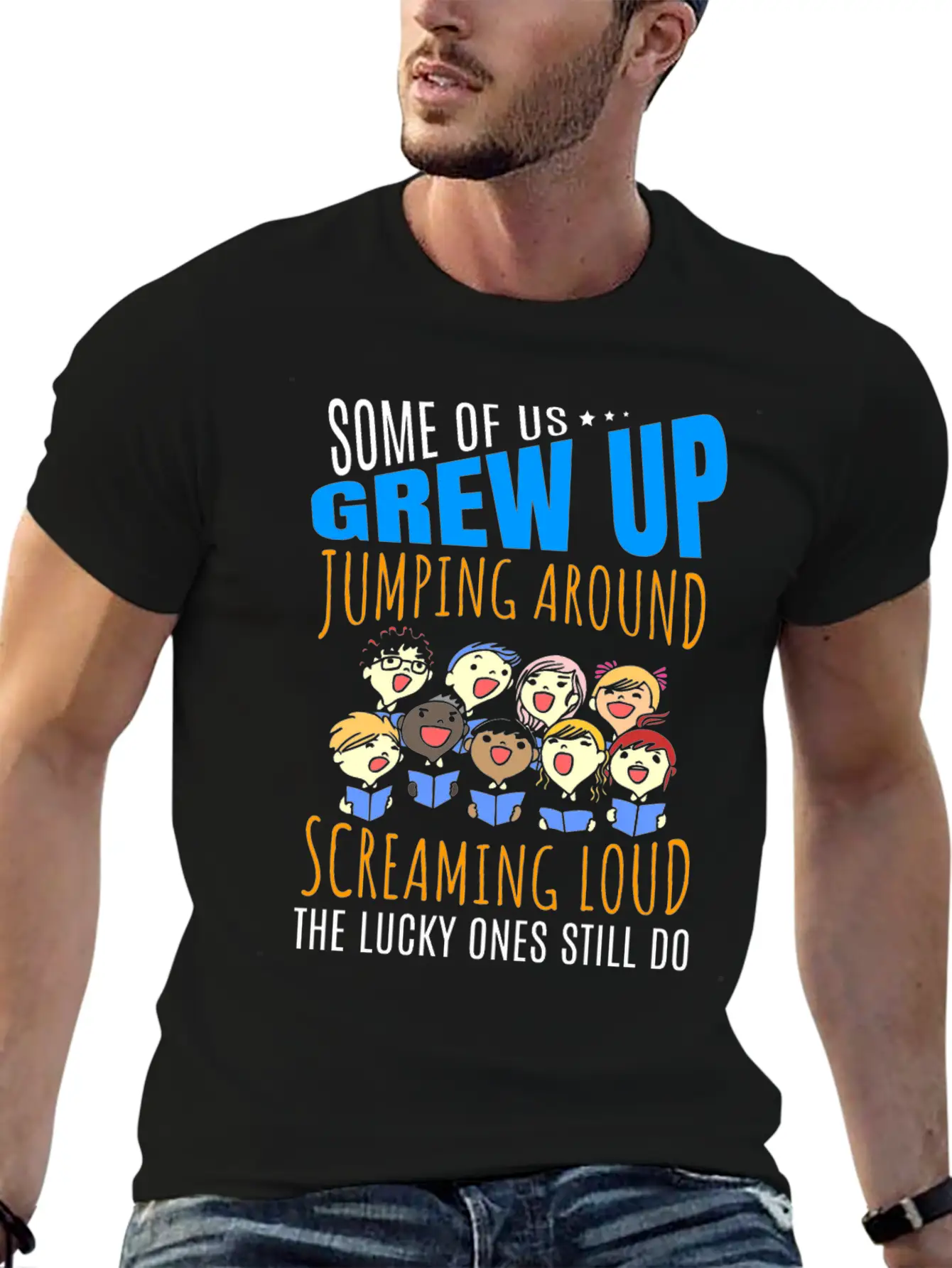 Growing Up Funny T-Shirt Present For Choir Singers Timeless Short Sleeve Tee – Comfy And Minimalist Design