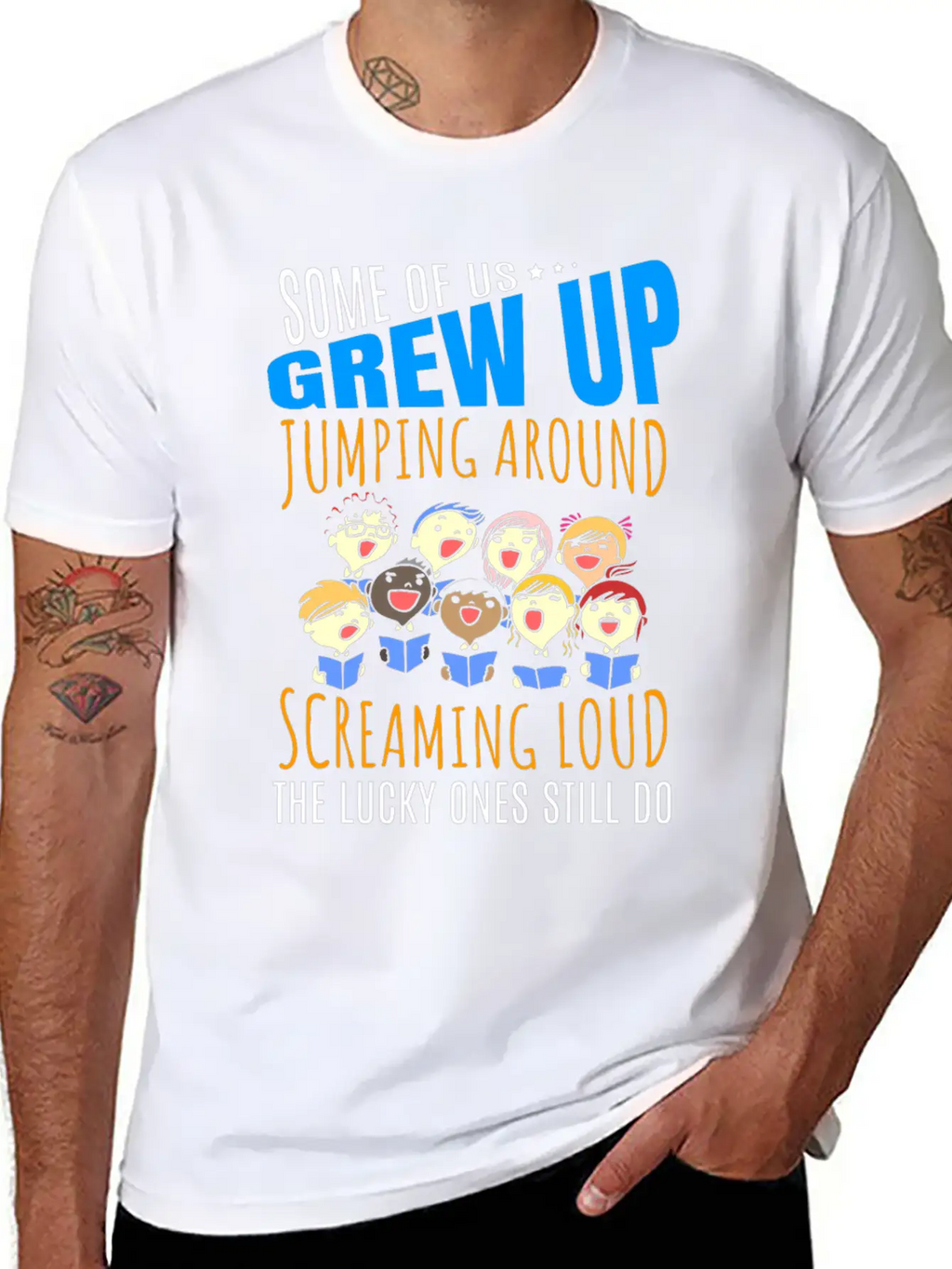 Growing Up Funny T-Shirt Present For Choir Singers Timeless Short Sleeve Tee – Comfy And Minimalist Design