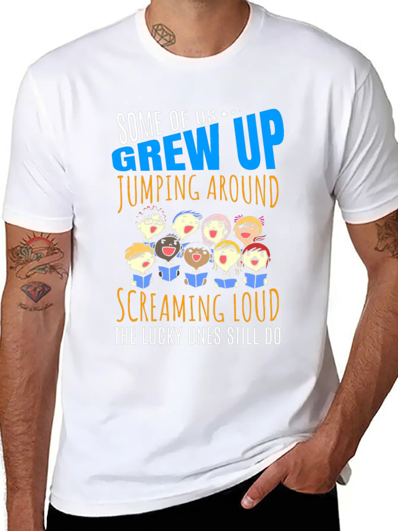 Growing Up Funny T-Shirt Present For Choir Singers Timeless Short Sleeve Tee – Comfy And Minimalist Design