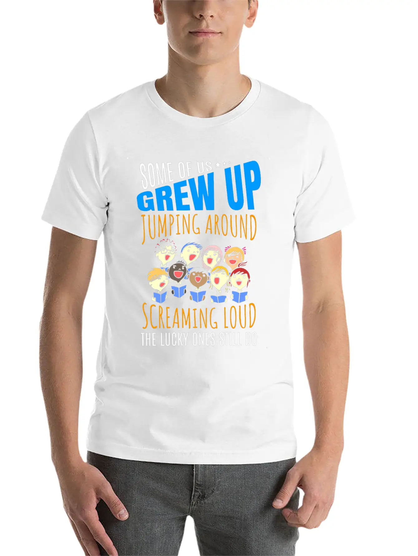 Growing Up Funny T-Shirt Present For Choir Singers Timeless Short Sleeve Tee – Comfy And Minimalist Design