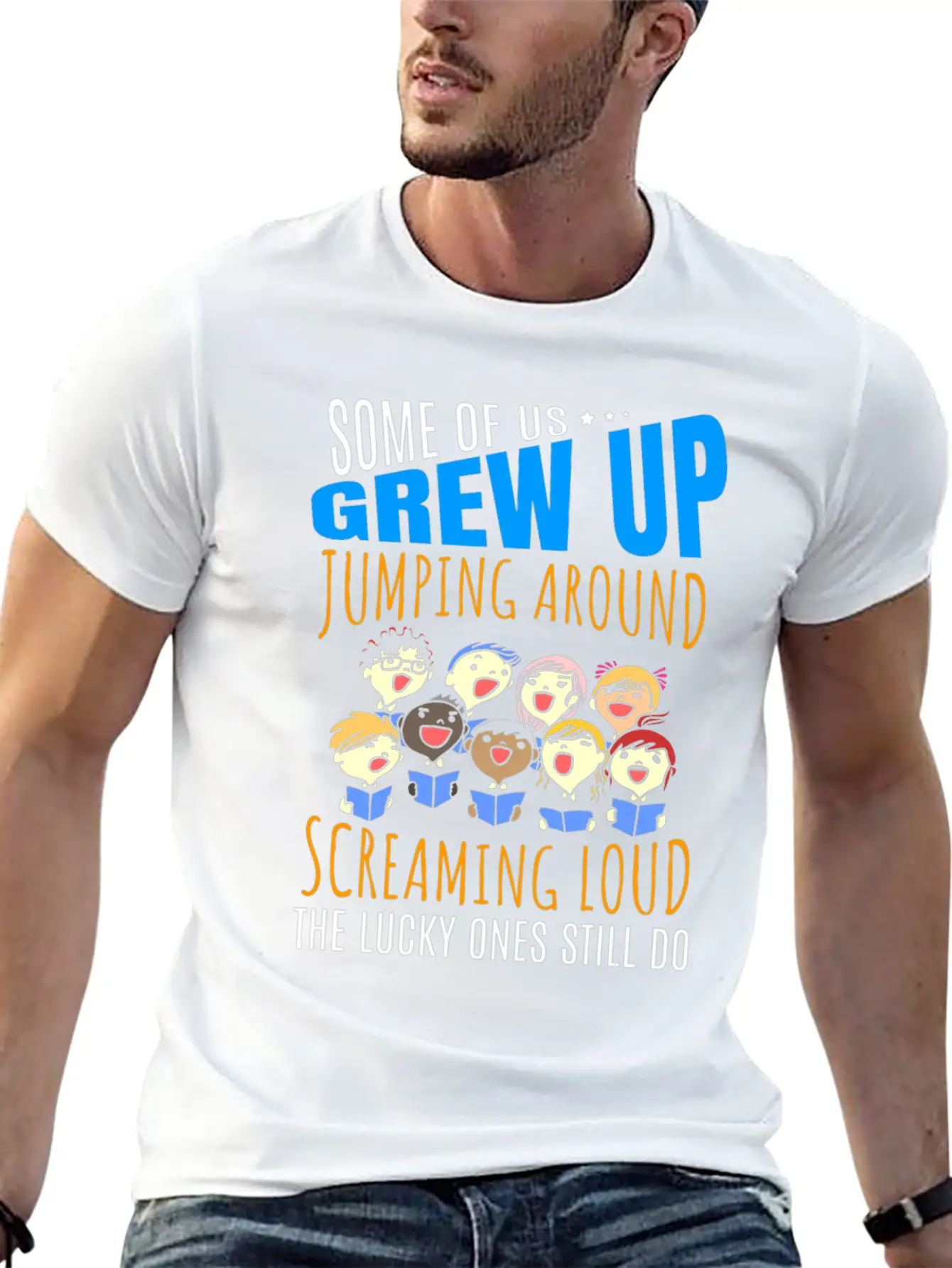 Growing Up Funny T-Shirt Present For Choir Singers Timeless Short Sleeve Tee – Comfy And Minimalist Design