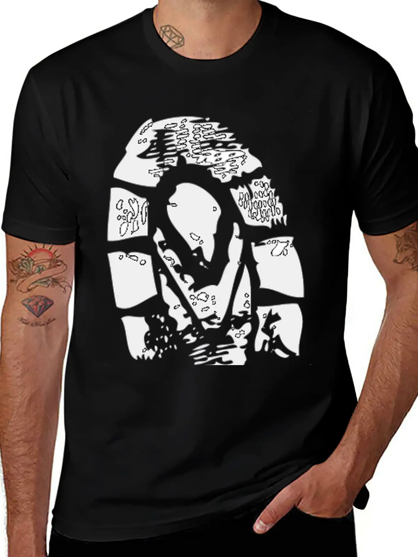 Grunge Clip Art Breathable Soft Cotton T-Shirt – Timeless Casual Look