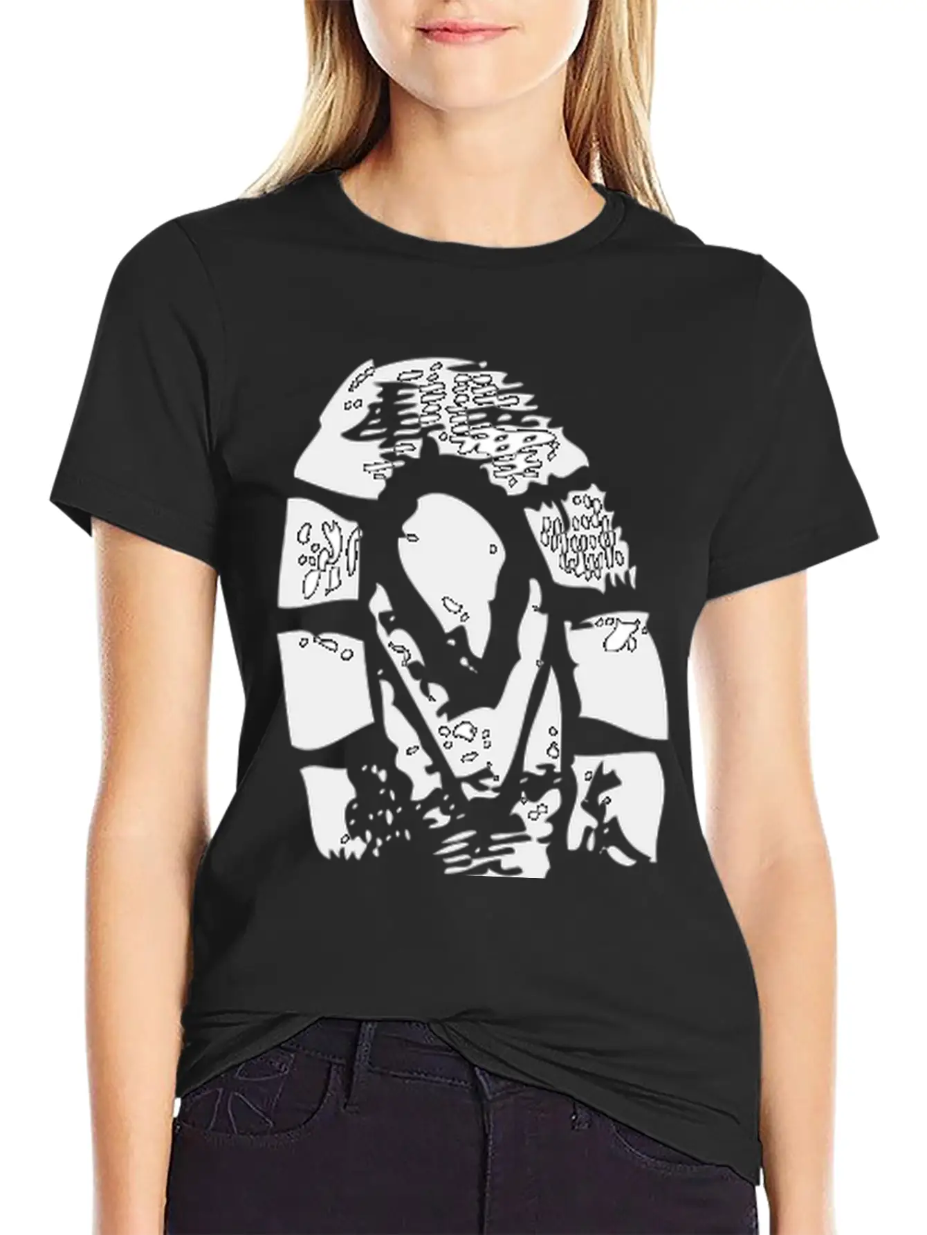 Grunge Clip Art Breathable Soft Cotton T-Shirt – Timeless Casual Look
