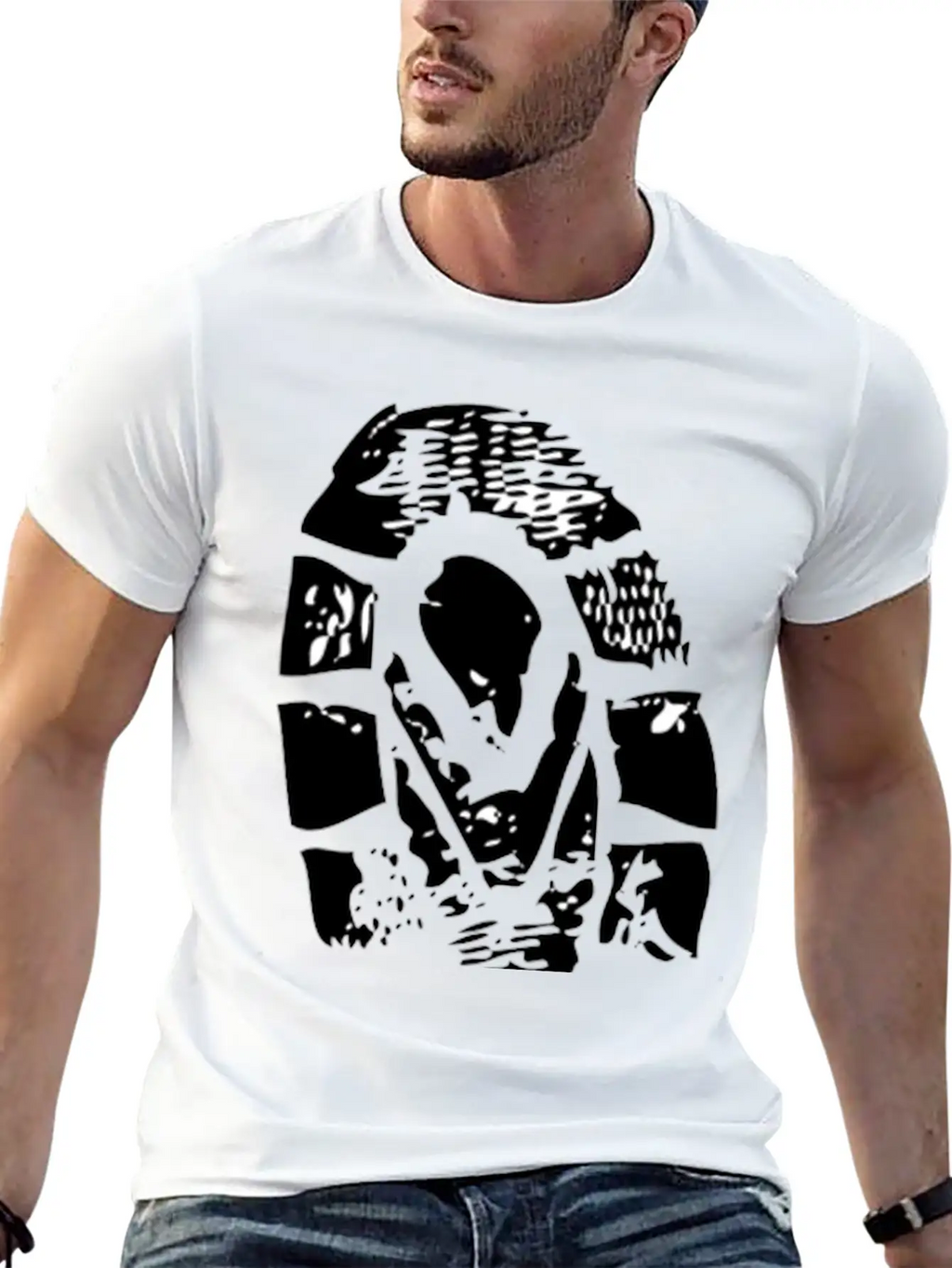 Grunge Clip Art Breathable Soft Cotton T-Shirt – Timeless Casual Look
