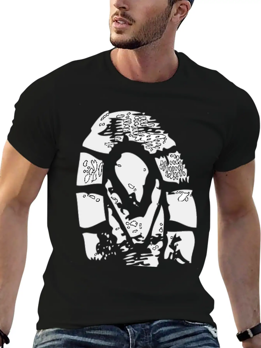 Grunge Clip Art Breathable Soft Cotton T-Shirt – Timeless Casual Look