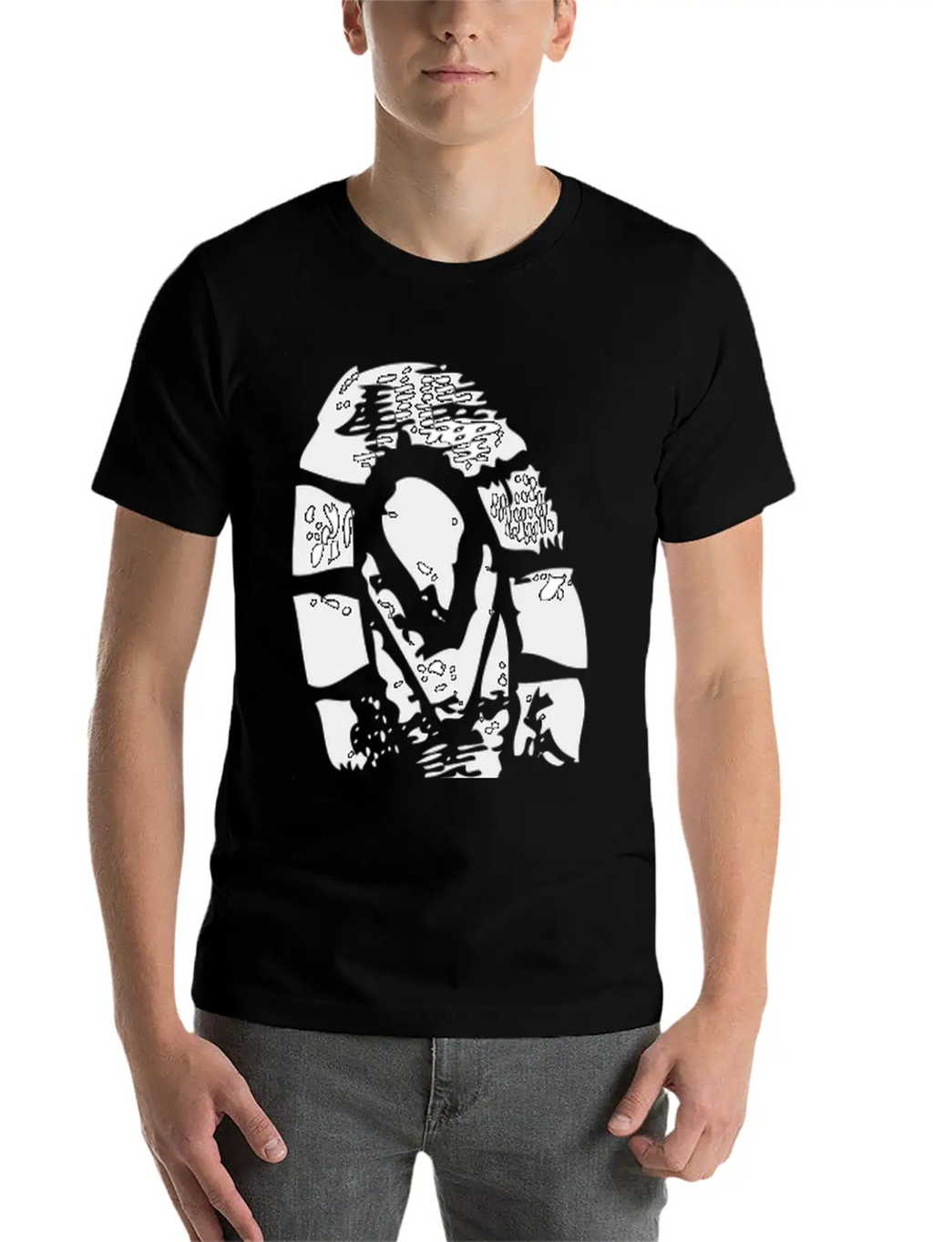 Grunge Clip Art Breathable Soft Cotton T-Shirt – Timeless Casual Look