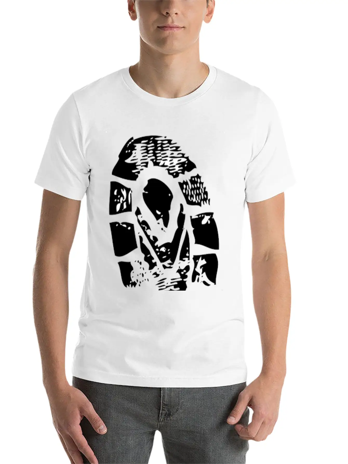 Grunge Clip Art Breathable Soft Cotton T-Shirt – Timeless Casual Look