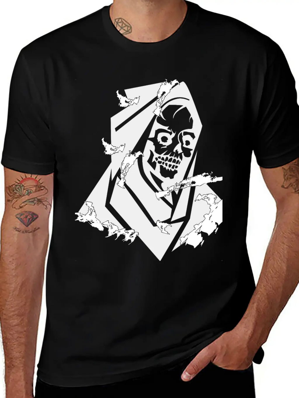 Grunge Horror Breathable Soft Cotton T-Shirt – Timeless Casual Look