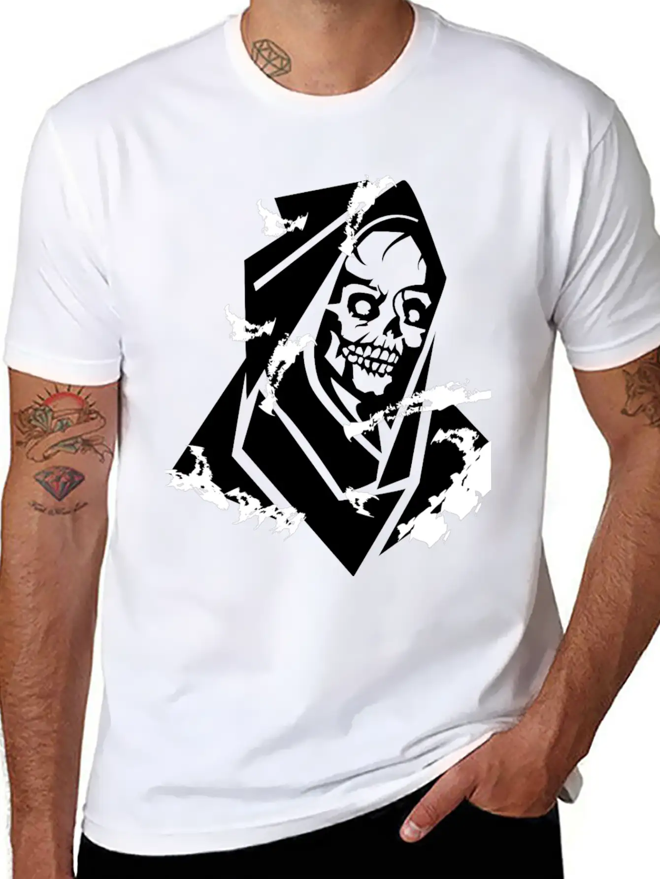 Grunge Horror Breathable Soft Cotton T-Shirt – Timeless Casual Look