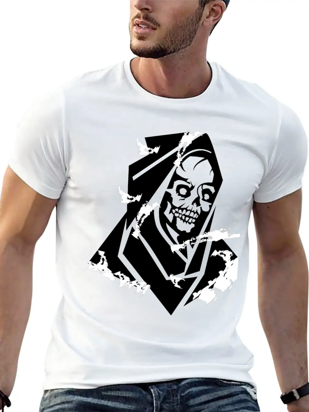 Grunge Horror Breathable Soft Cotton T-Shirt – Timeless Casual Look
