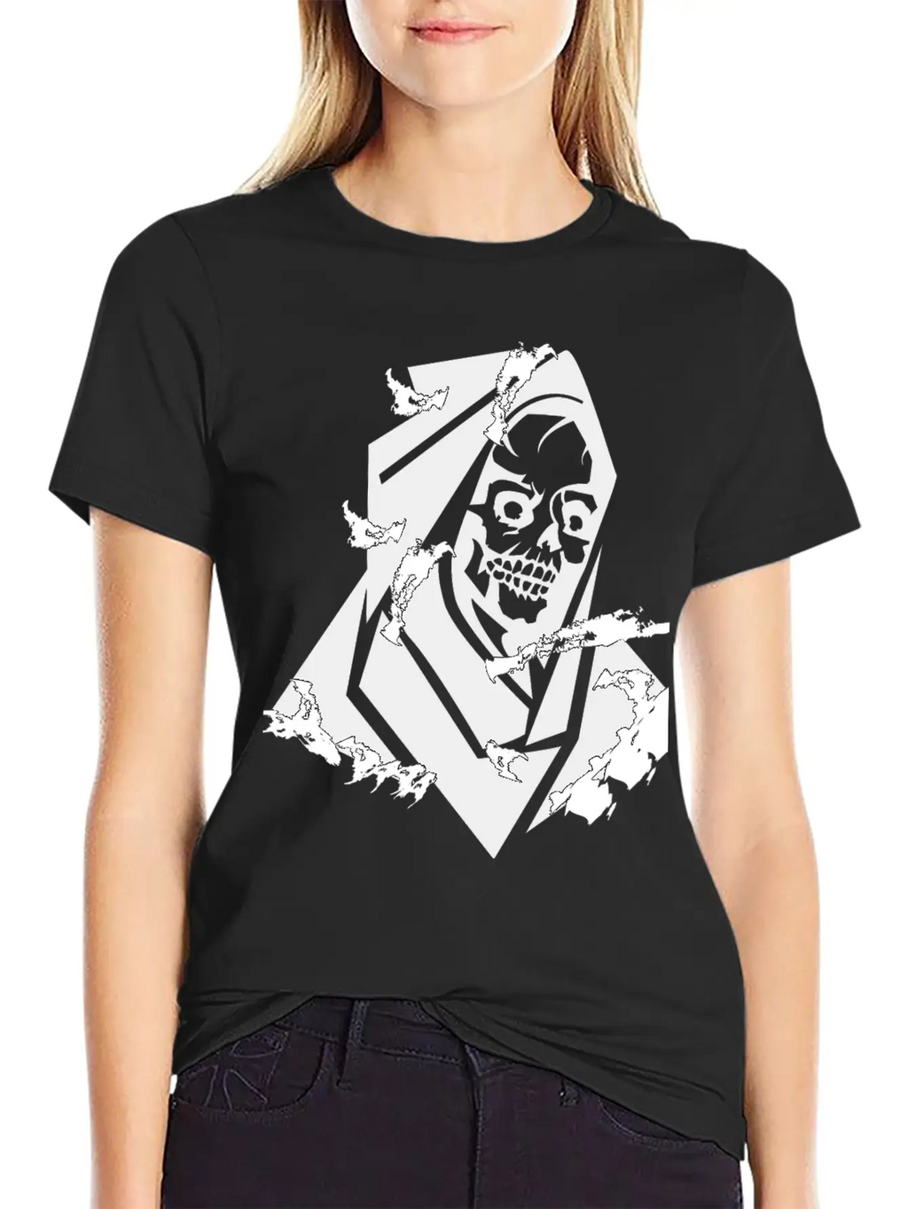 Grunge Horror Breathable Soft Cotton T-Shirt – Timeless Casual Look