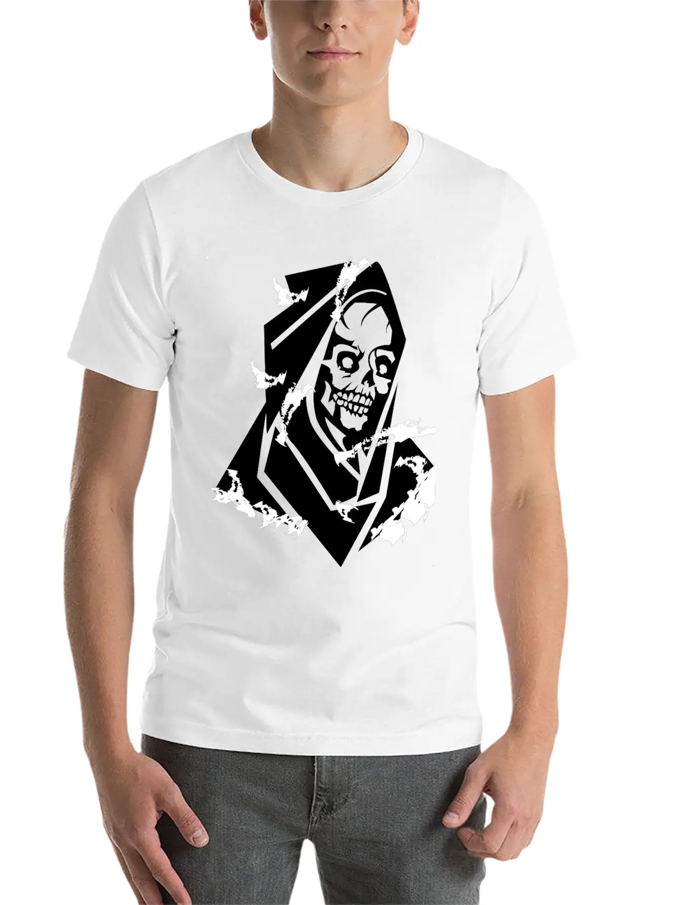 Grunge Horror Breathable Soft Cotton T-Shirt – Timeless Casual Look