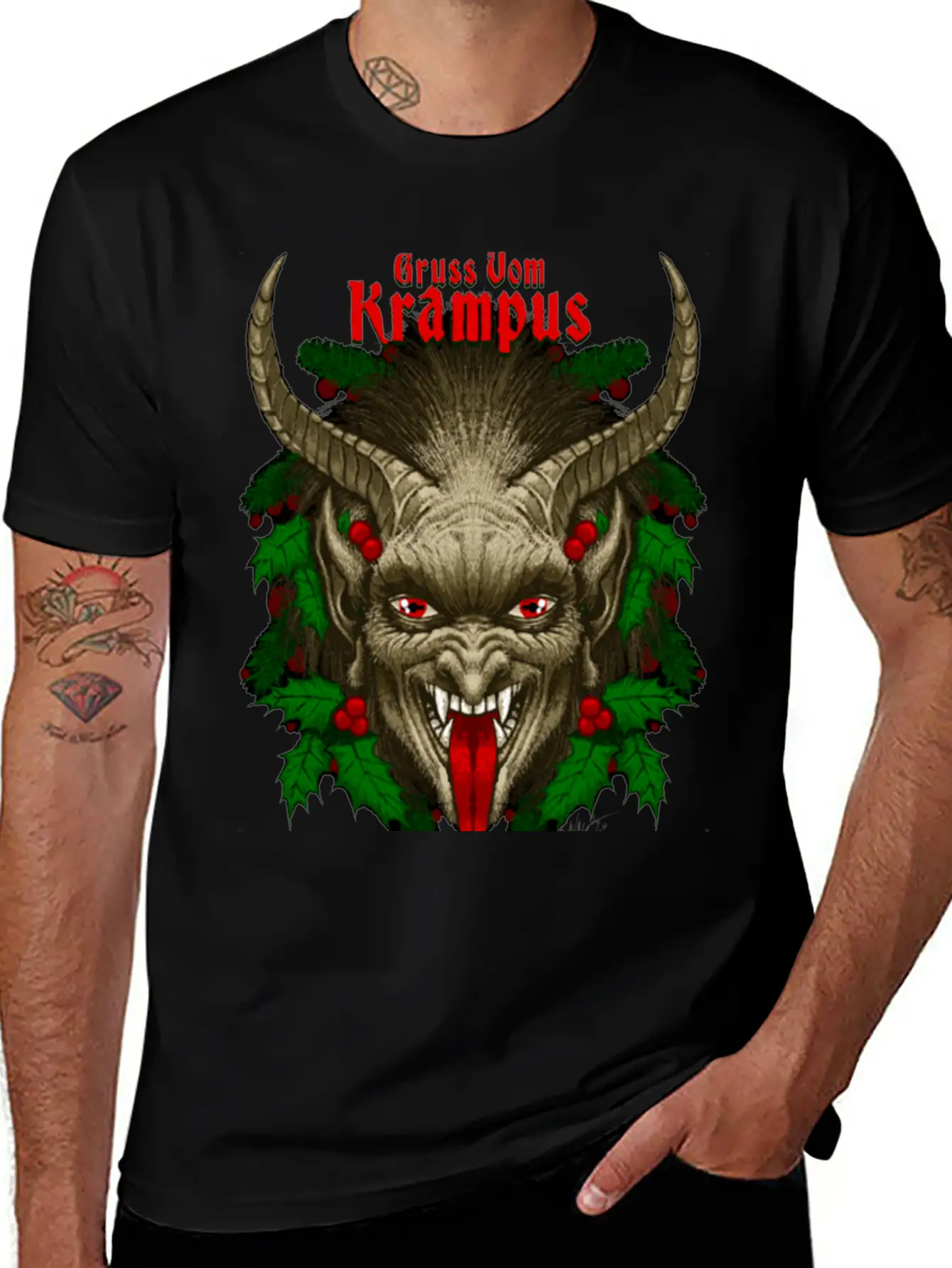 Gruss Vom Krampus By Chad Savage Unisex Casual T-Shirt – Clean Design For Daily Comfort