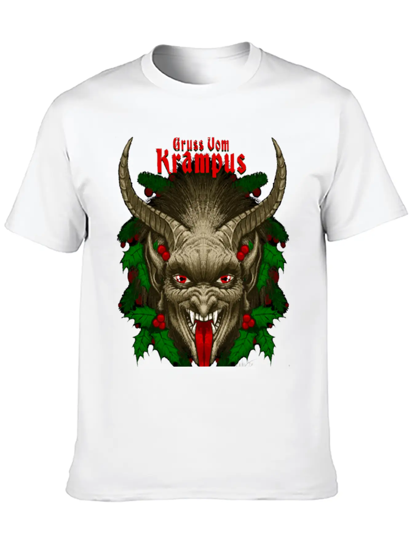 Gruss Vom Krampus By Chad Savage Unisex Casual T-Shirt – Clean Design For Daily Comfort