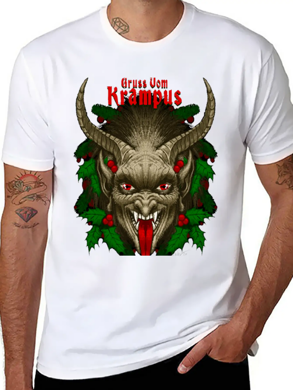 Gruss Vom Krampus By Chad Savage Unisex Casual T-Shirt – Clean Design For Daily Comfort
