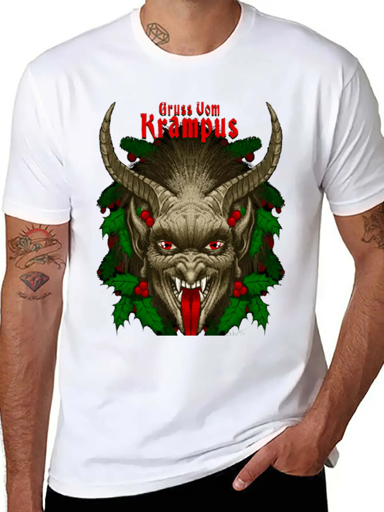 Gruss Vom Krampus By Chad Savage Unisex Casual T-Shirt – Clean Design For Daily Comfort