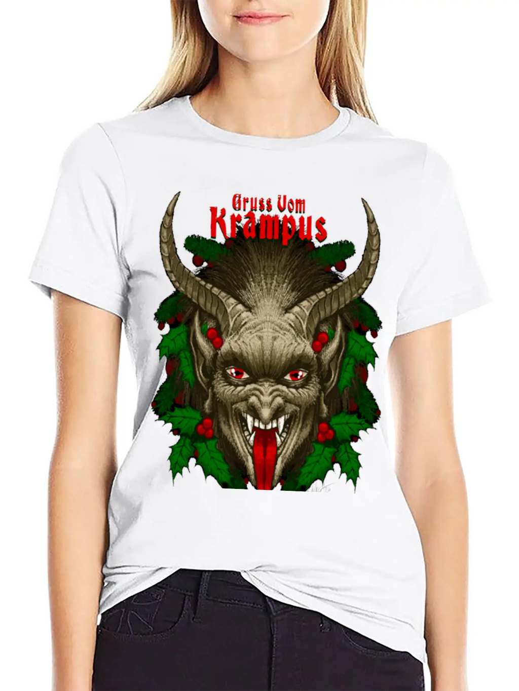 Gruss Vom Krampus By Chad Savage Unisex Casual T-Shirt – Clean Design For Daily Comfort