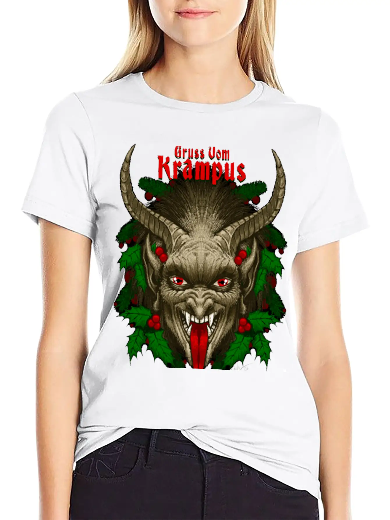 Gruss Vom Krampus By Chad Savage Unisex Casual T-Shirt – Clean Design For Daily Comfort