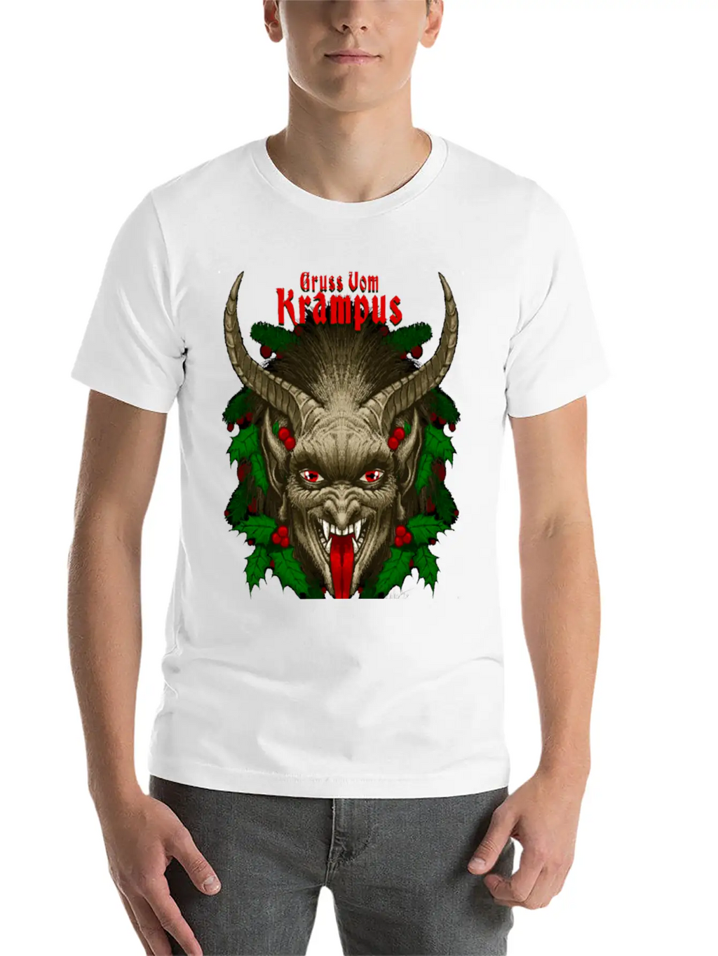 Gruss Vom Krampus By Chad Savage Unisex Casual T-Shirt – Clean Design For Daily Comfort
