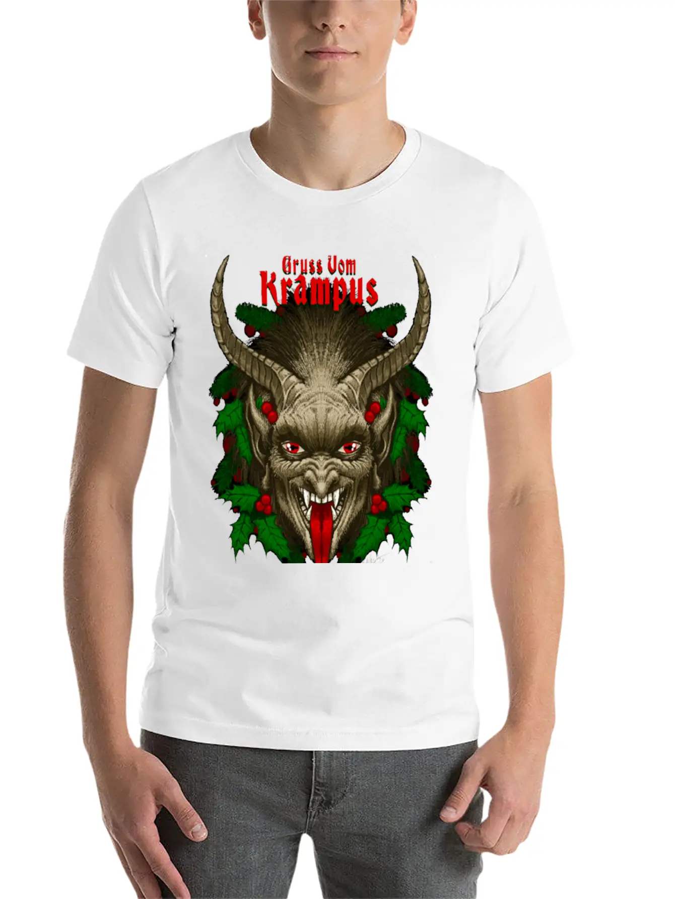 Gruss Vom Krampus By Chad Savage Unisex Casual T-Shirt – Clean Design For Daily Comfort