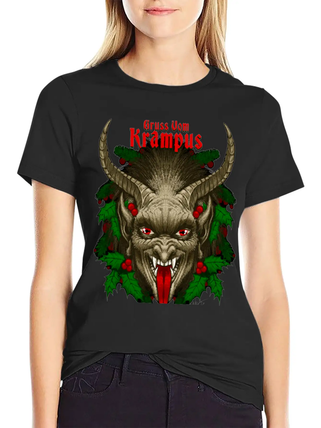 Gruss Vom Krampus By Chad Savage Unisex Casual T-Shirt – Clean Design For Daily Comfort