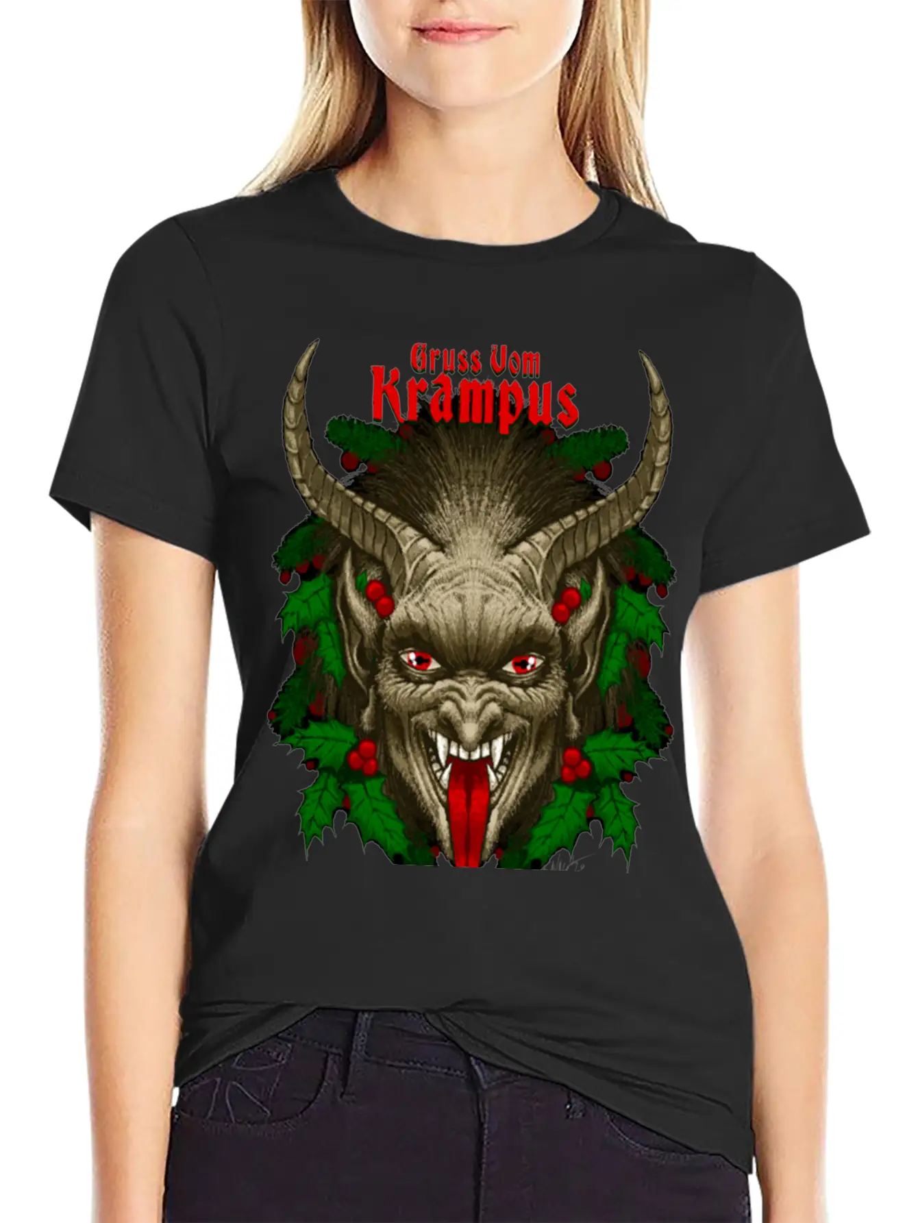 Gruss Vom Krampus By Chad Savage Unisex Casual T-Shirt – Clean Design For Daily Comfort