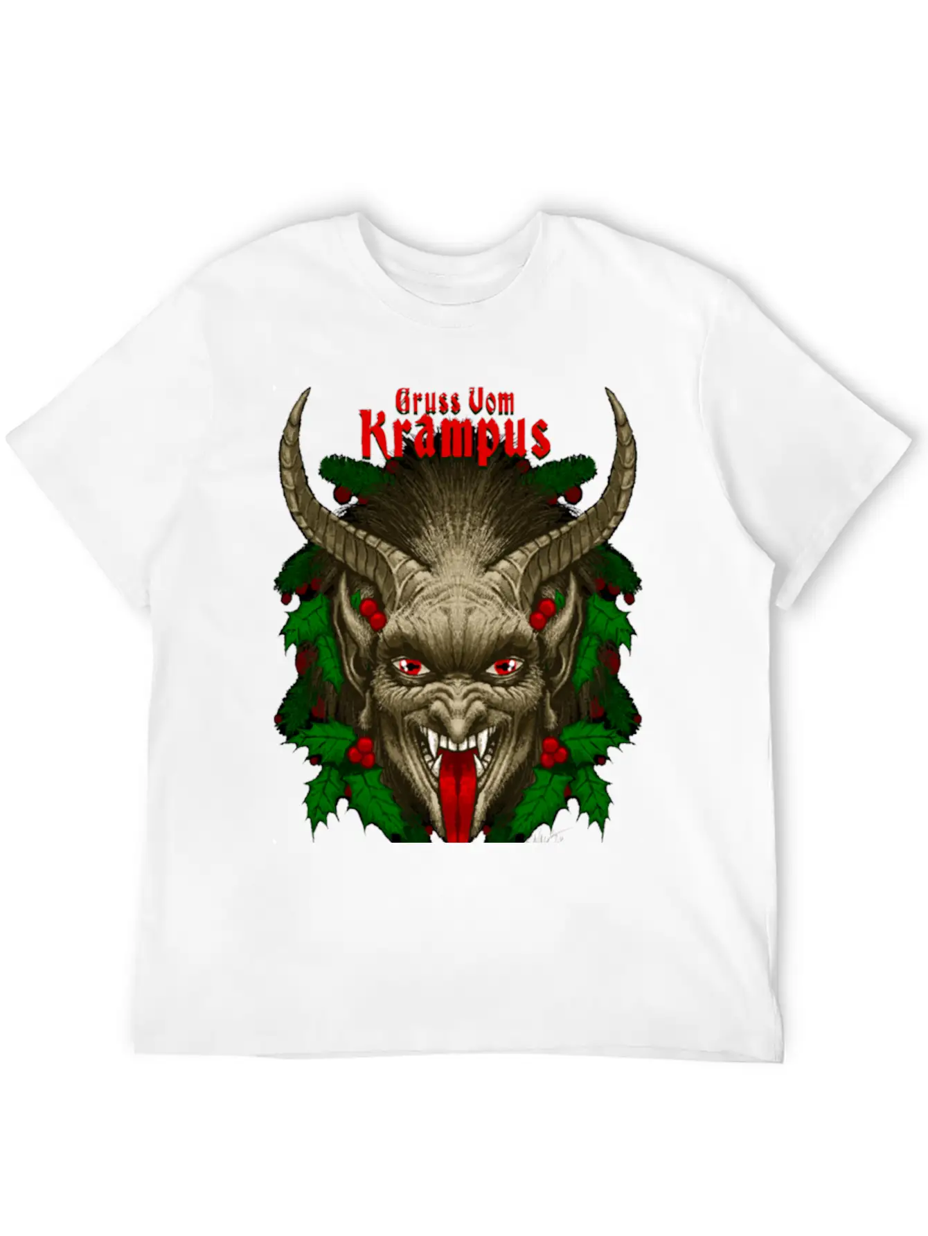 Gruss Vom Krampus By Chad Savage Unisex Casual T-Shirt – Clean Design For Daily Comfort