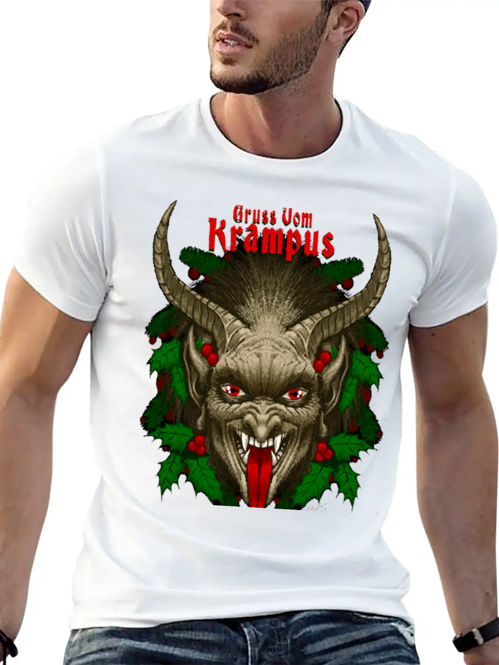 Gruss Vom Krampus By Chad Savage Unisex Casual T-Shirt – Clean Design For Daily Comfort