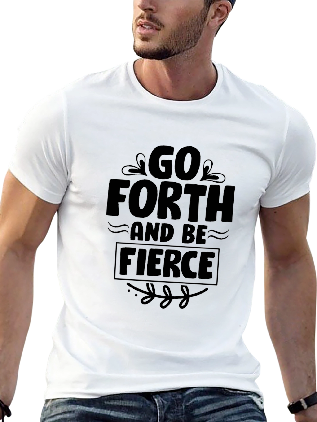 Go Forth & Be Fierce Graphic Tee - Unisex Black T-Shirt