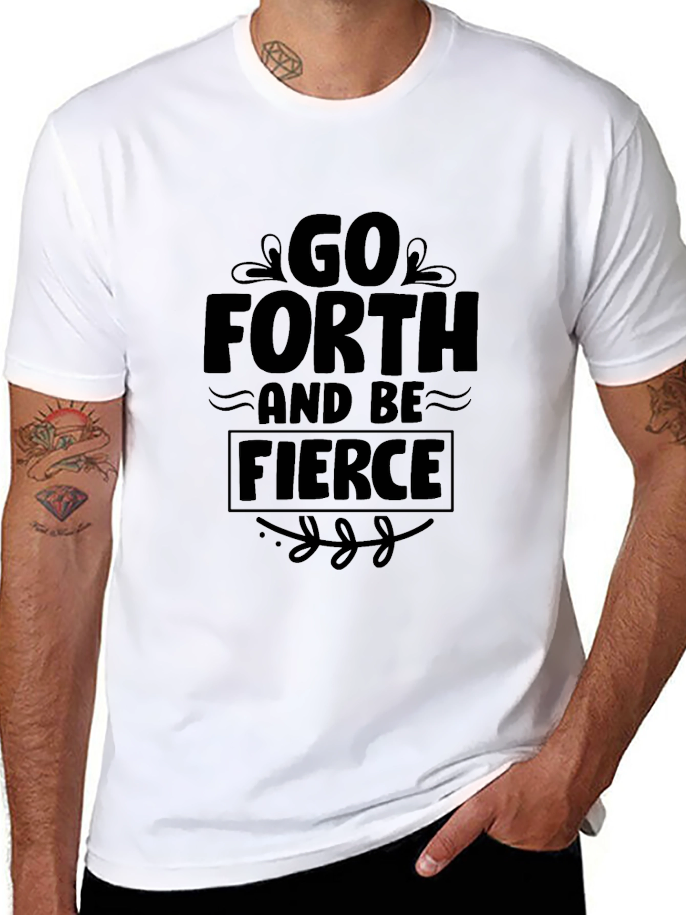 Go Forth & Be Fierce Graphic Tee - Unisex Black T-Shirt