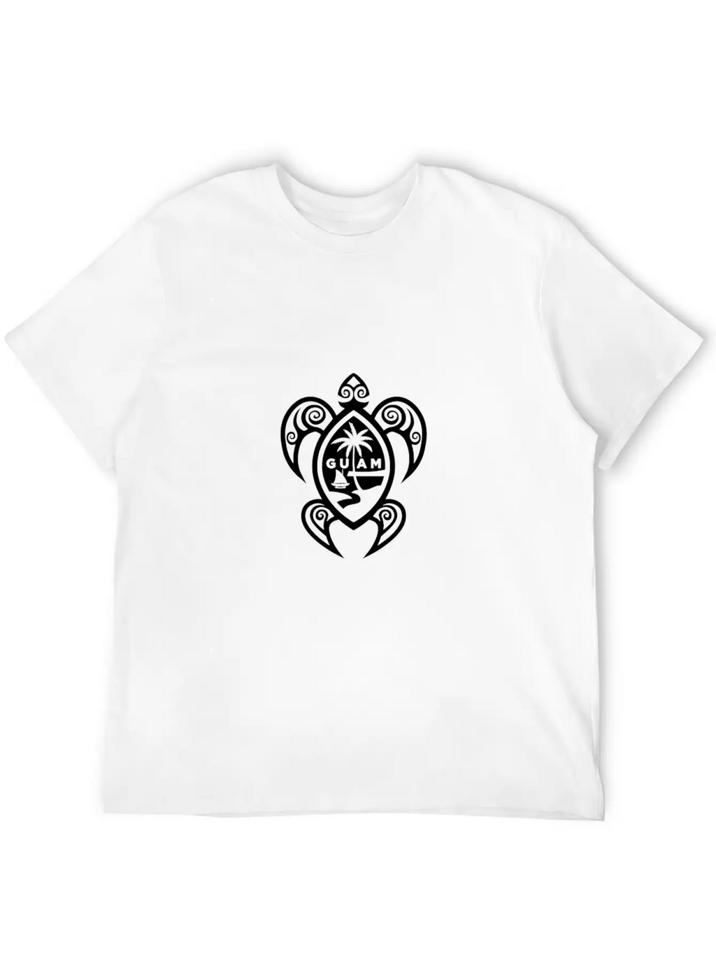 Guam Tribal Turtle Chamorro Breathable Soft Cotton T-Shirt – Timeless Casual Look