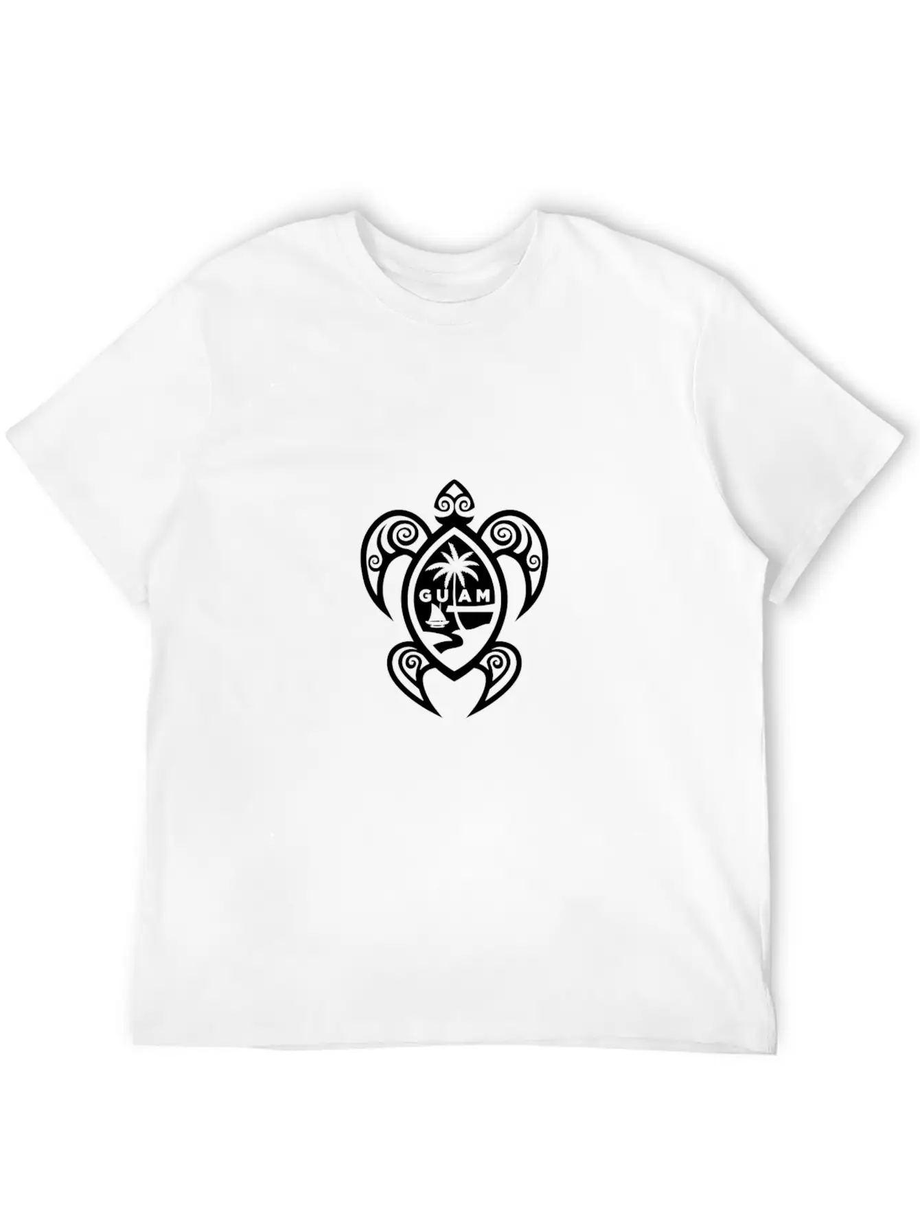 Guam Tribal Turtle Chamorro Breathable Soft Cotton T-Shirt – Timeless Casual Look