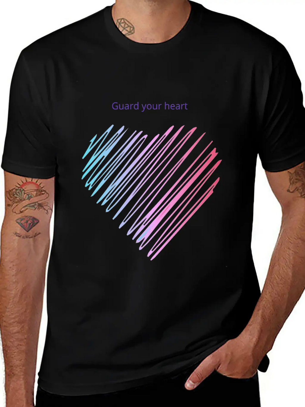 Guard The Heart , Motivational Quote Essential Cotton Tee For Daily Outfits – Unisex Style