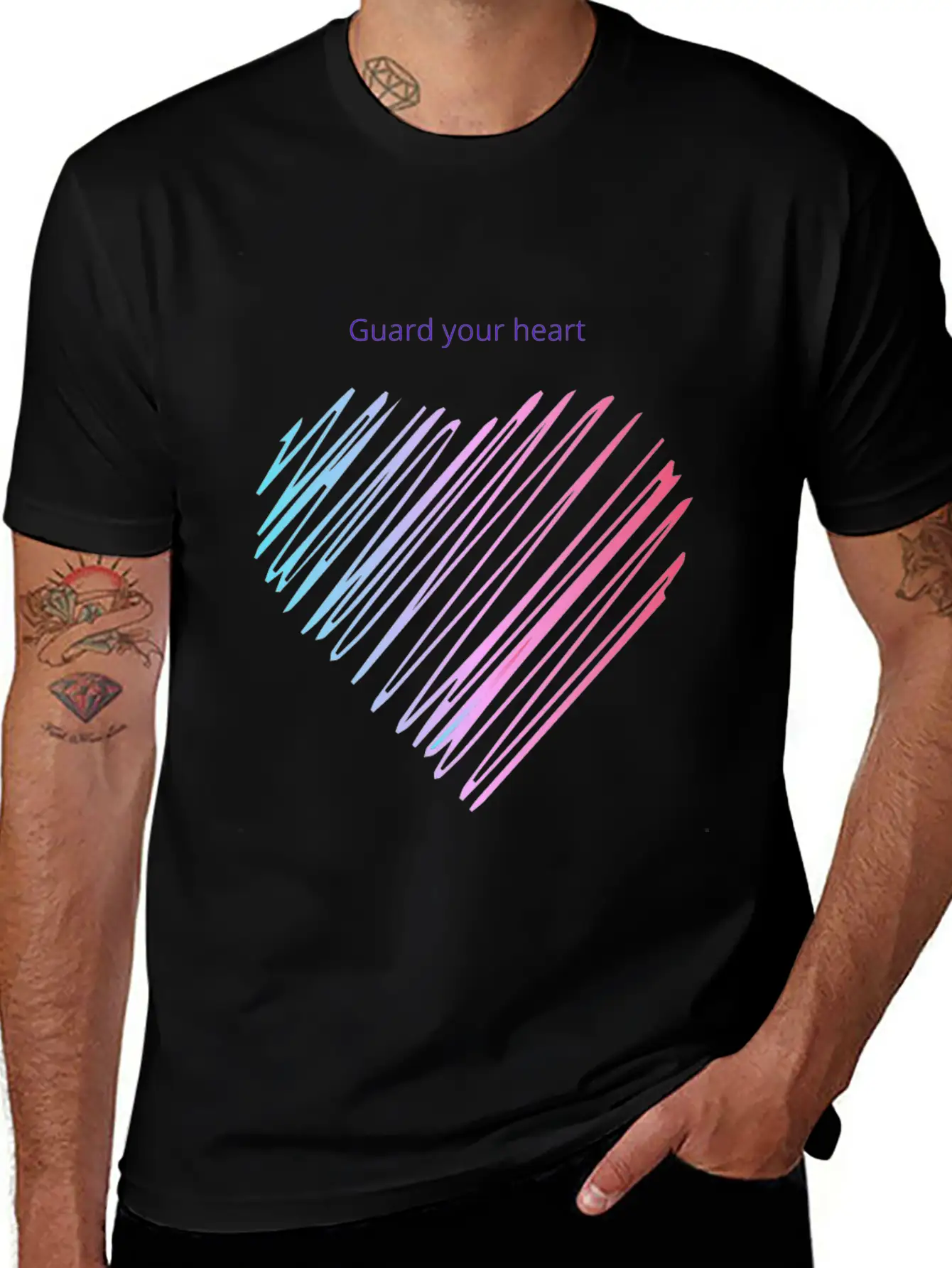 Guard The Heart , Motivational Quote Essential Cotton Tee For Daily Outfits – Unisex Style