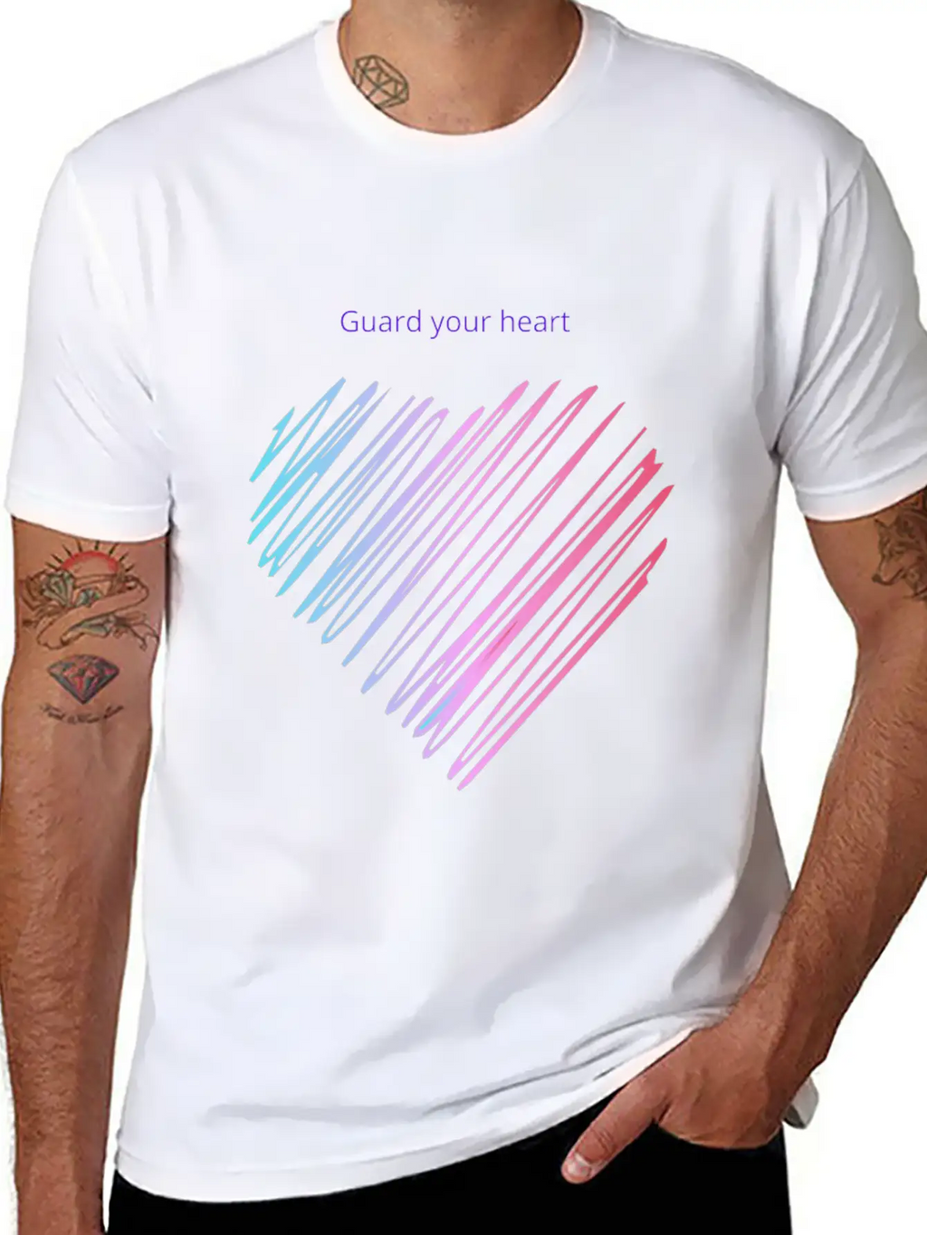 Guard The Heart , Motivational Quote Essential Cotton Tee For Daily Outfits – Unisex Style