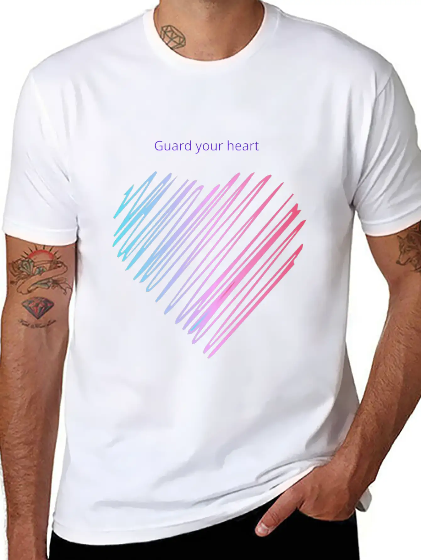 Guard The Heart , Motivational Quote Essential Cotton Tee For Daily Outfits – Unisex Style