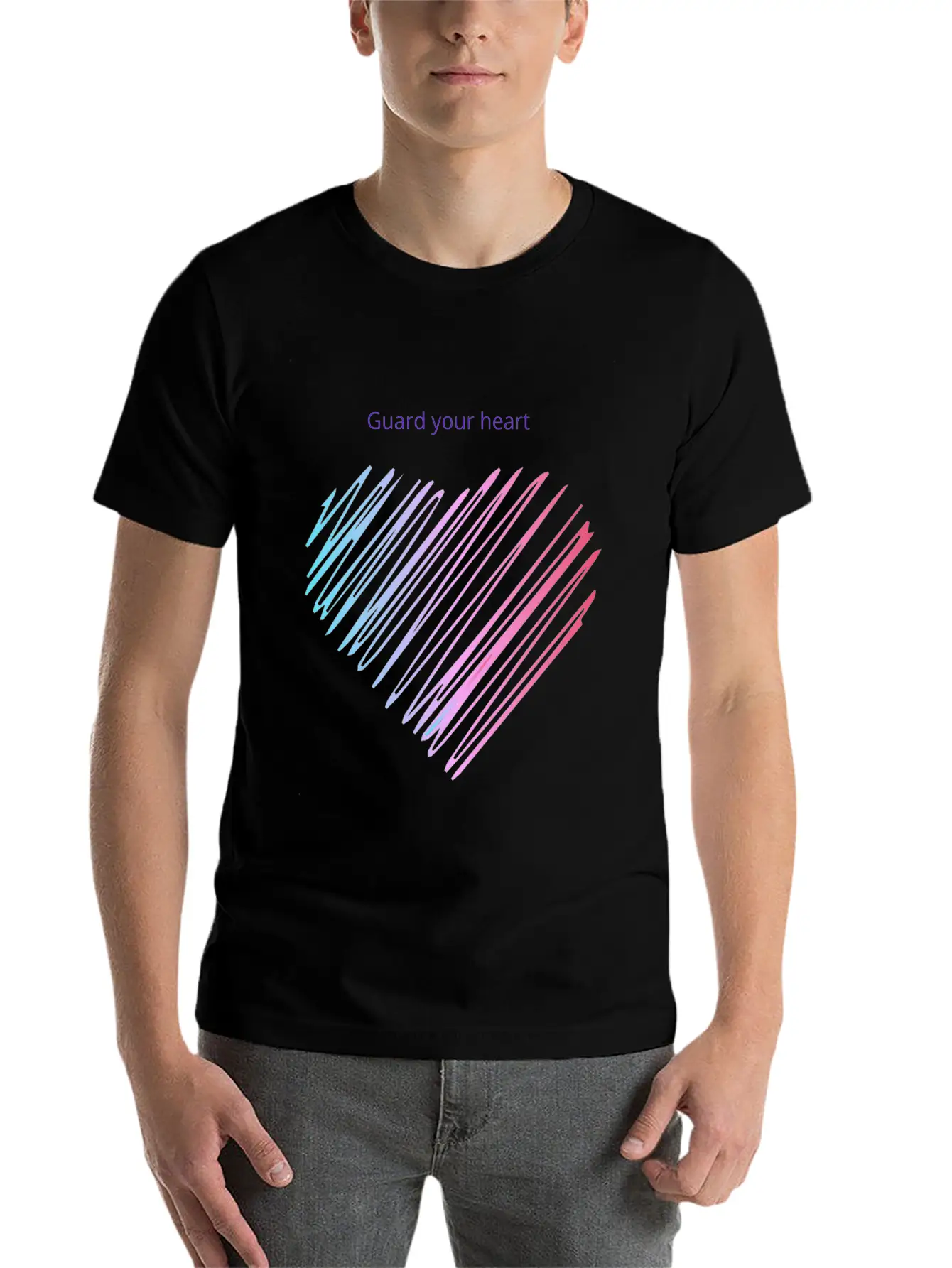Guard The Heart , Motivational Quote Essential Cotton Tee For Daily Outfits – Unisex Style