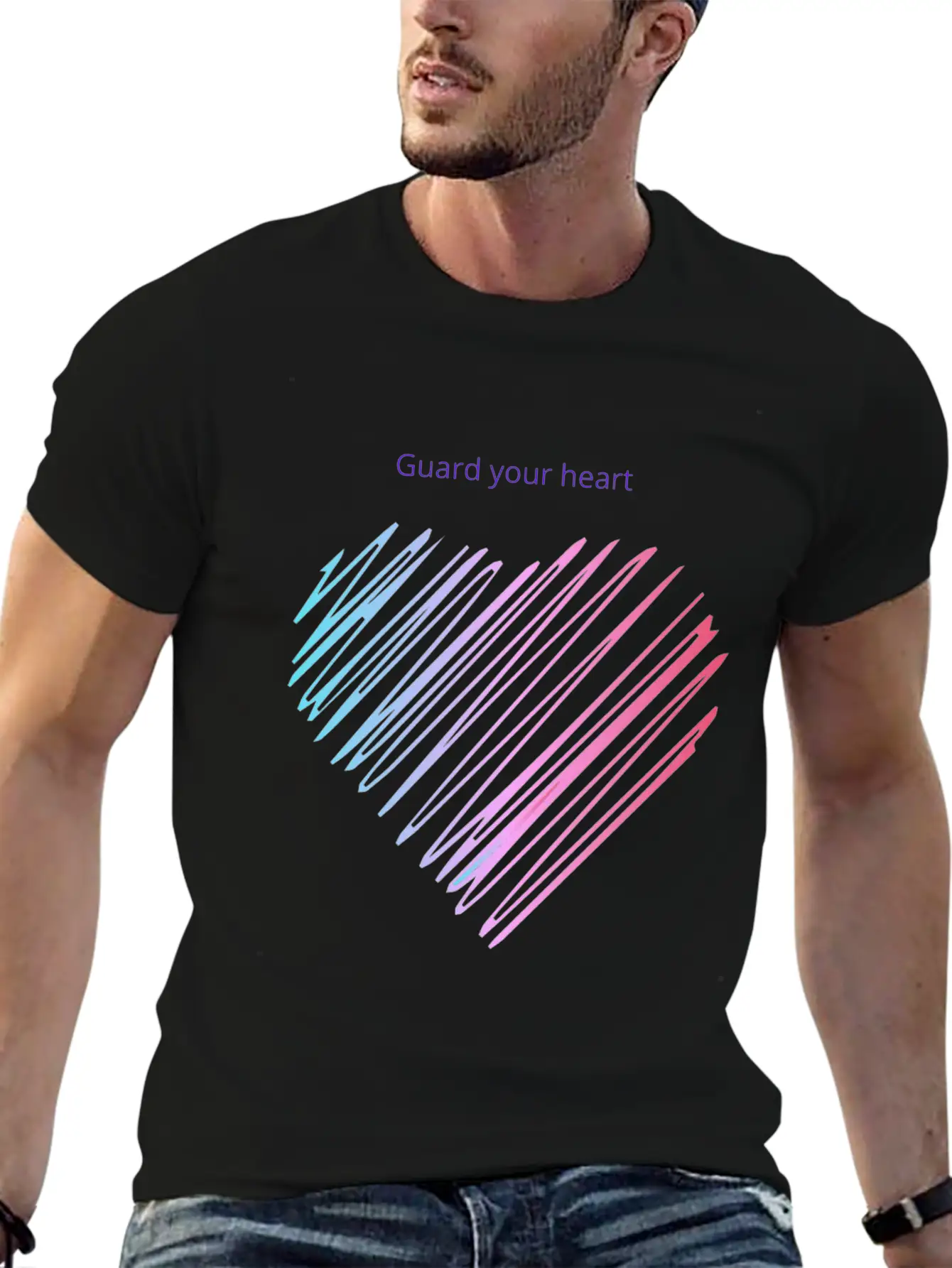Guard The Heart , Motivational Quote Essential Cotton Tee For Daily Outfits – Unisex Style