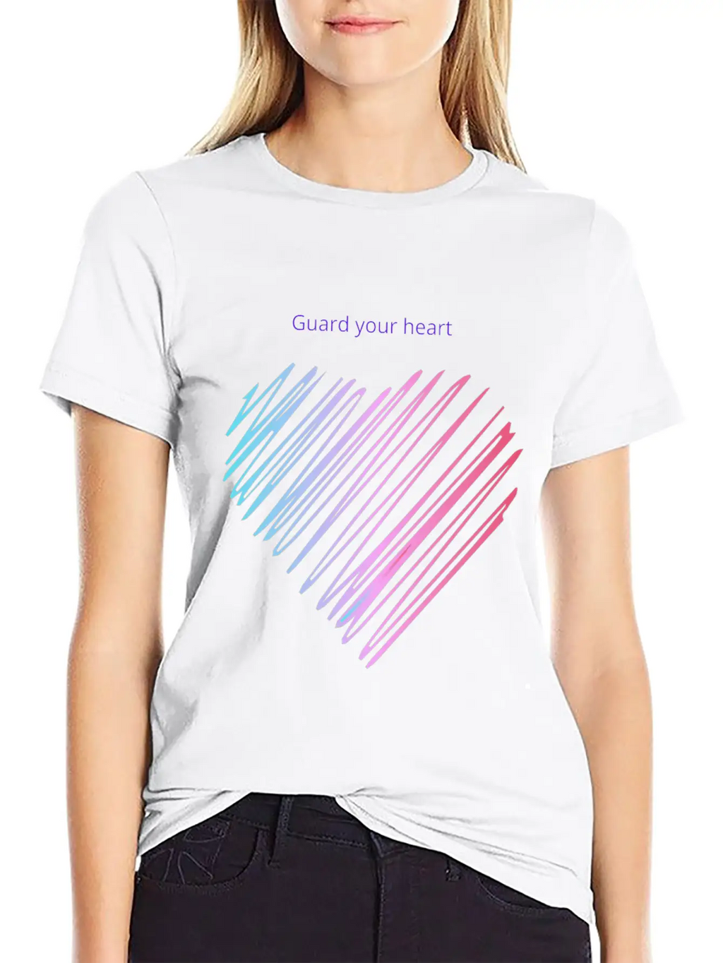 Guard The Heart , Motivational Quote Essential Cotton Tee For Daily Outfits – Unisex Style