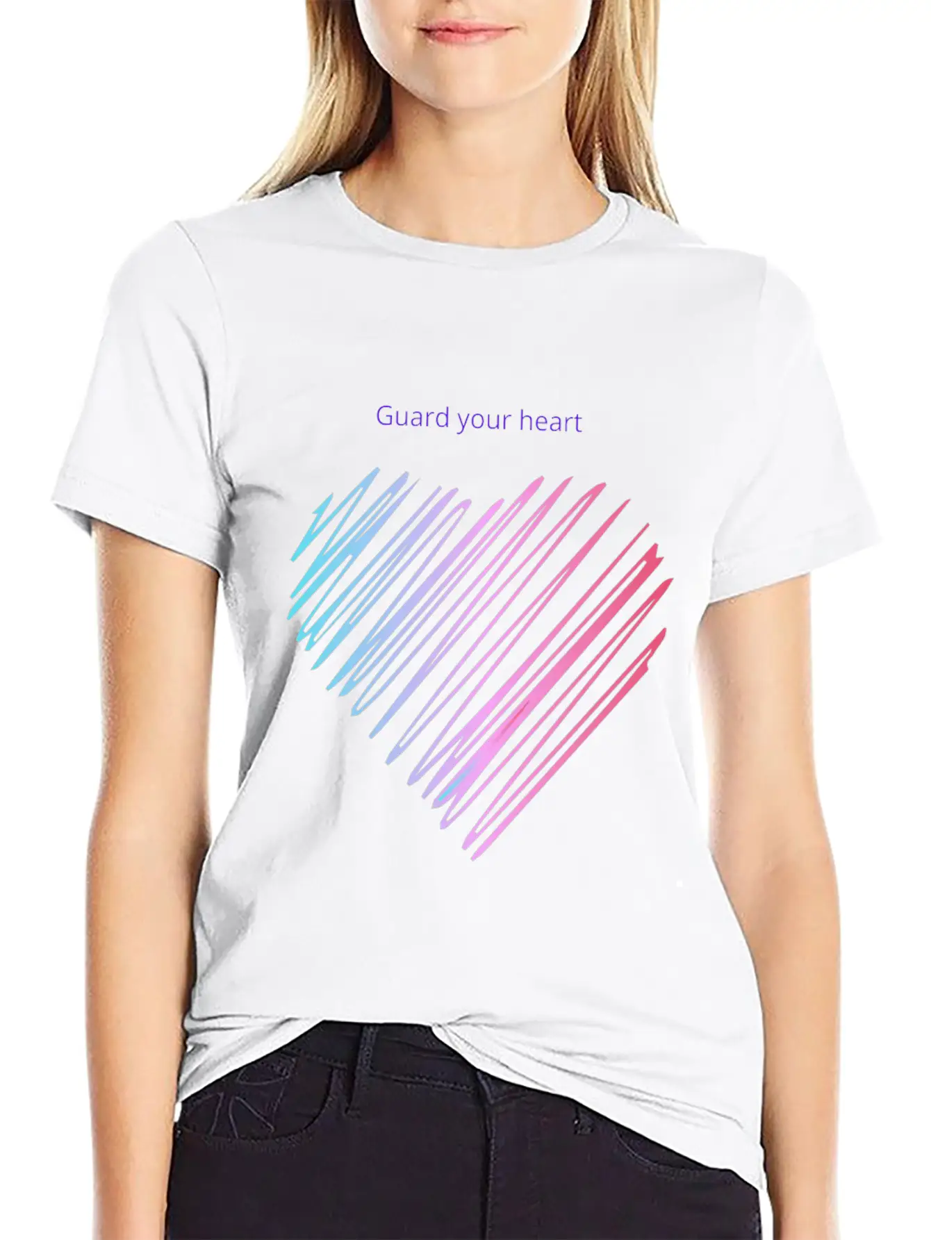 Guard The Heart , Motivational Quote Essential Cotton Tee For Daily Outfits – Unisex Style