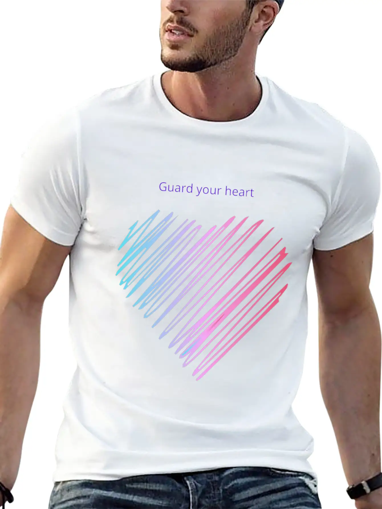 Guard The Heart , Motivational Quote Essential Cotton Tee For Daily Outfits – Unisex Style