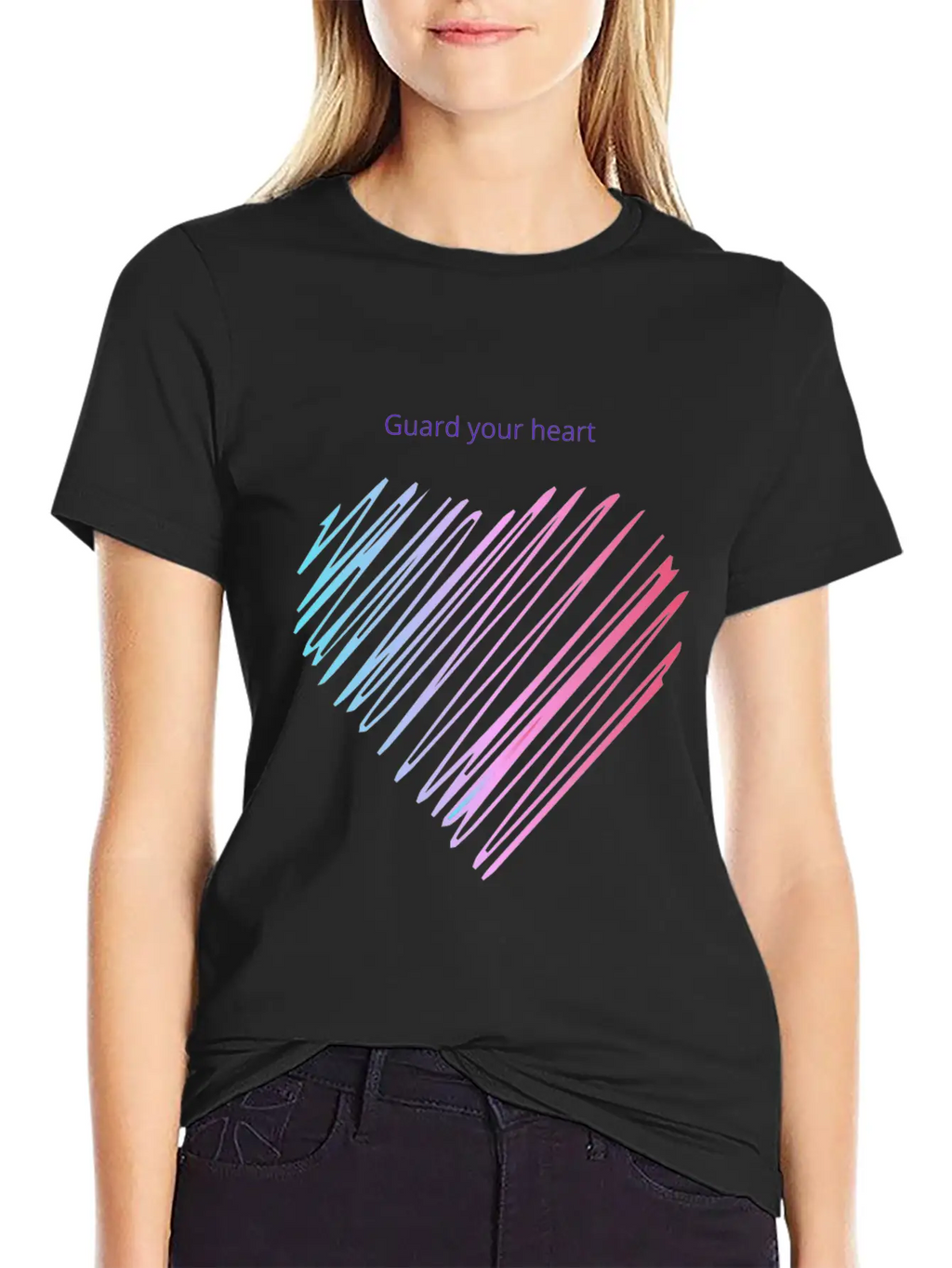 Guard The Heart , Motivational Quote Essential Cotton Tee For Daily Outfits – Unisex Style
