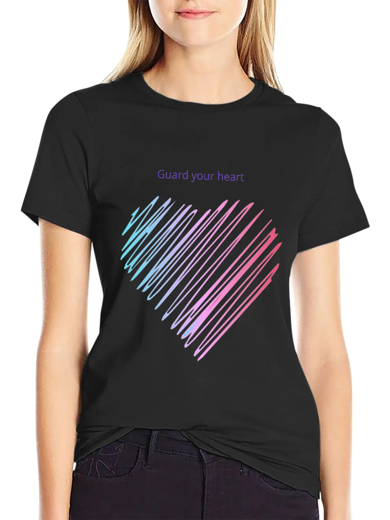 Guard The Heart , Motivational Quote Essential Cotton Tee For Daily Outfits – Unisex Style