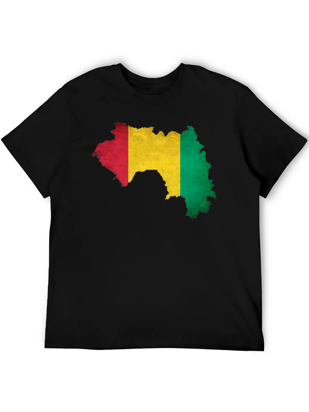 Guinea Flag Map Breathable Soft Cotton T-Shirt – Timeless Casual Look