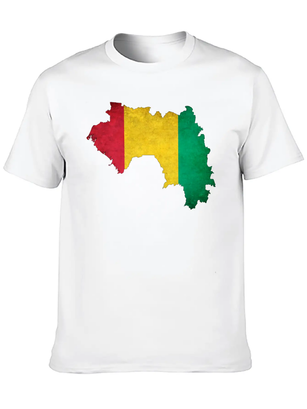 Guinea Flag Map Breathable Soft Cotton T-Shirt – Timeless Casual Look