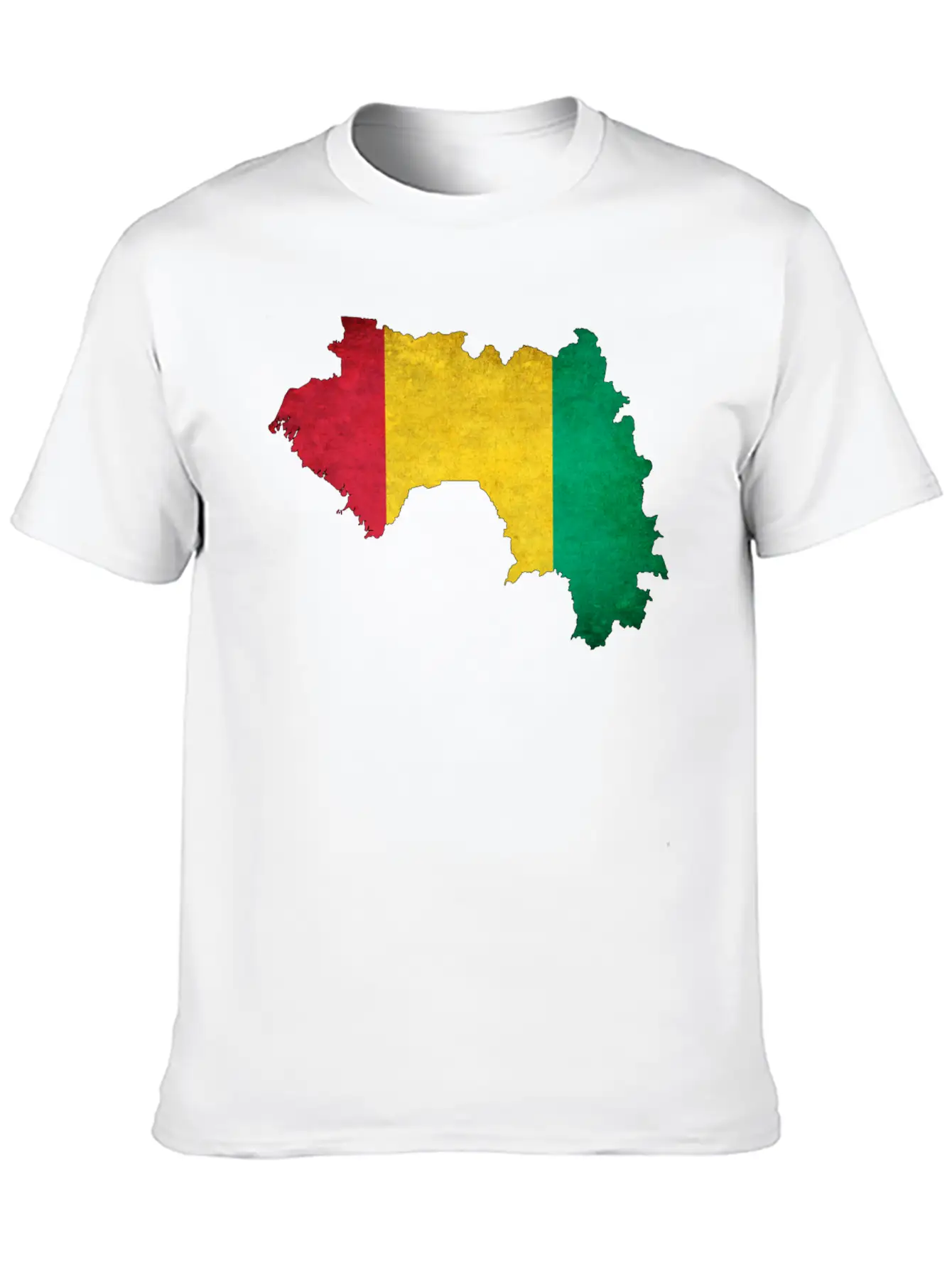 Guinea Flag Map Breathable Soft Cotton T-Shirt – Timeless Casual Look