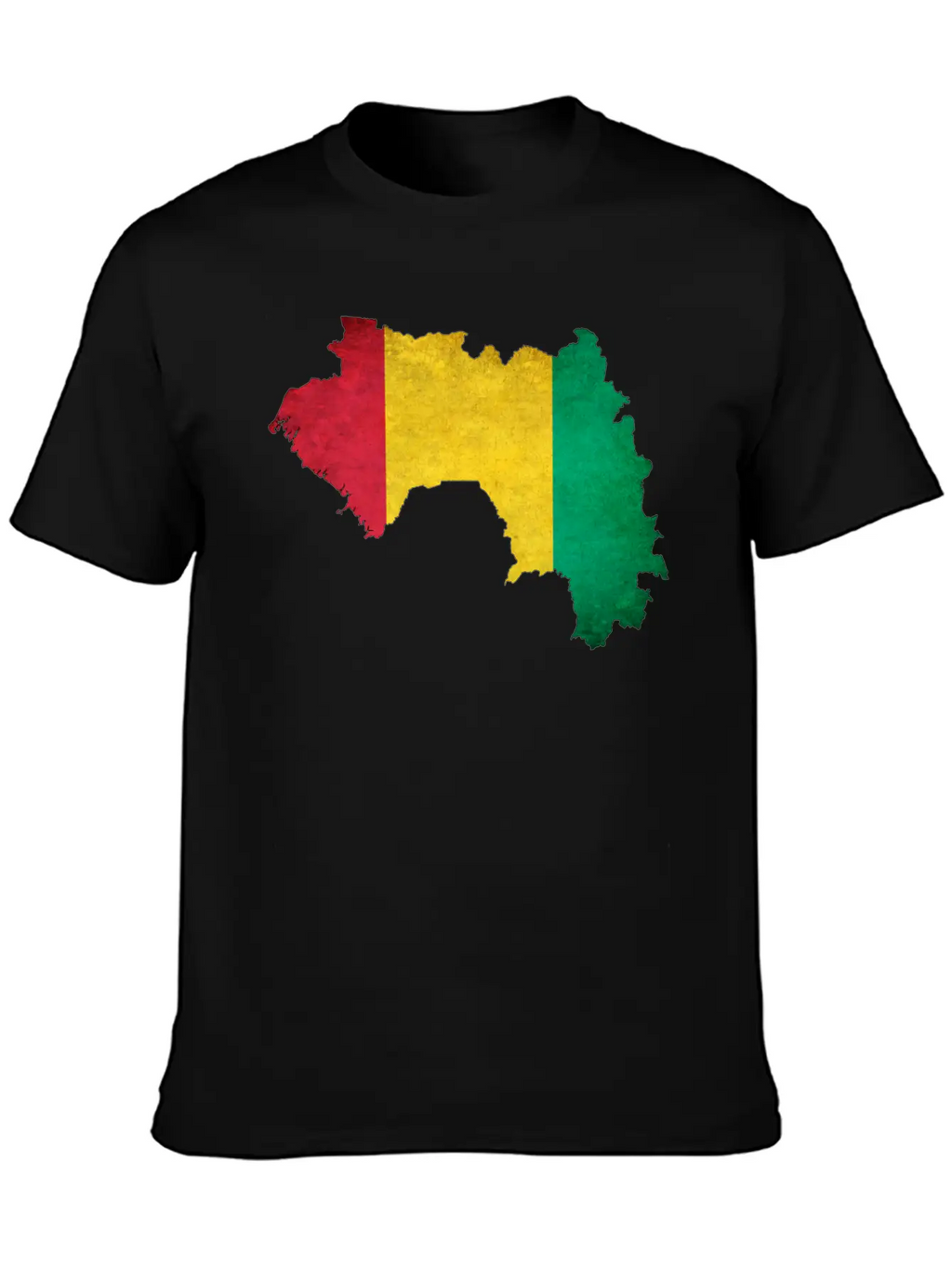 Guinea Flag Map Breathable Soft Cotton T-Shirt – Timeless Casual Look