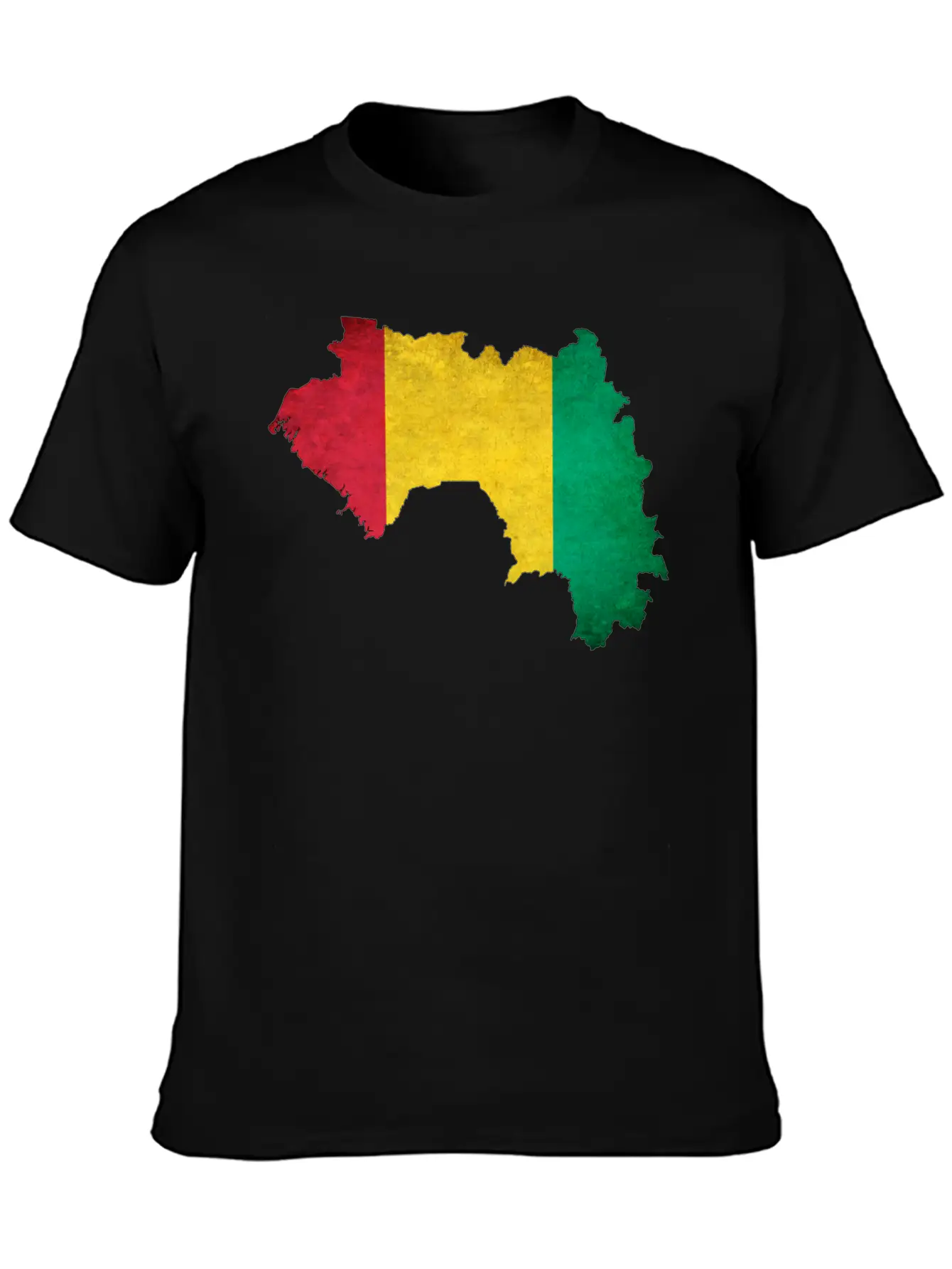Guinea Flag Map Breathable Soft Cotton T-Shirt – Timeless Casual Look