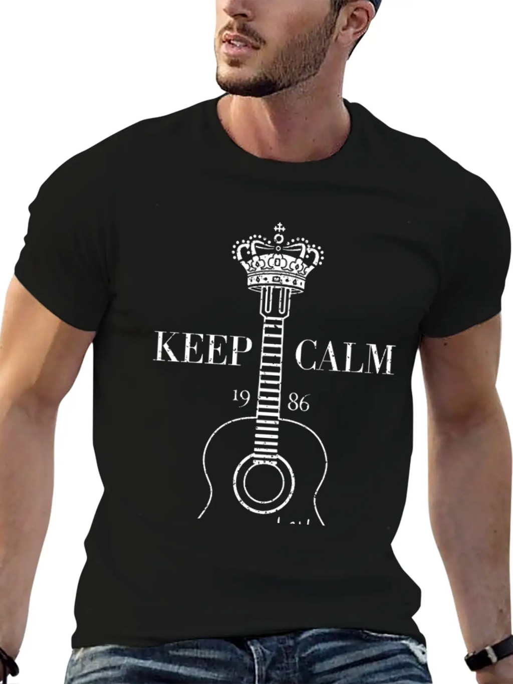 Guitar 1986 Unisex Casual T-Shirt – Clean Design For Daily Comfort